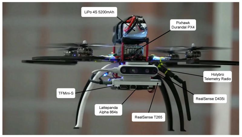 Editorial image of autonomous drones using lidar and perception software for infrastructure inspection and navigation.