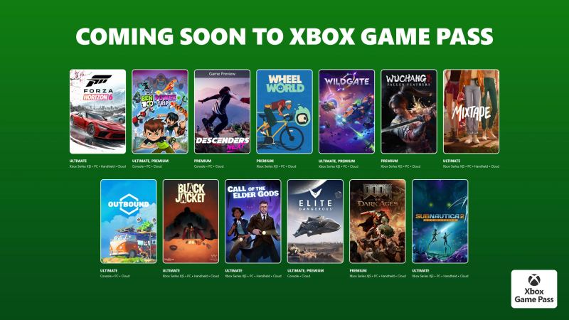 Xbox Game Pass May 2026 lineup with Forza Horizon 6.