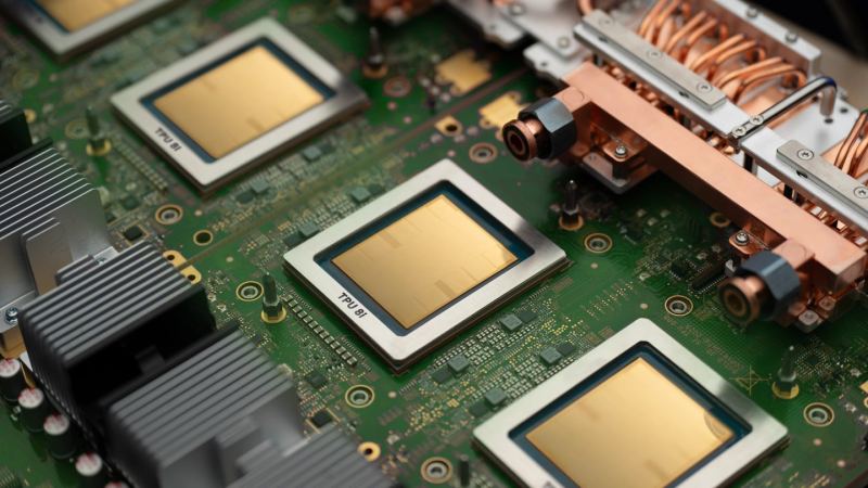 Google Cloud graphic for TPU 8i and TPU 8t at Cloud Next 2026.