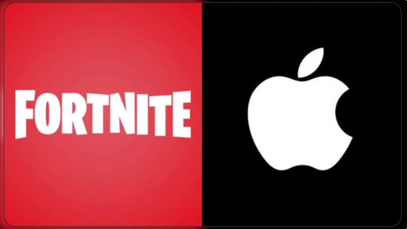 Fortnite mobile distribution artwork representing App Store platform competition.