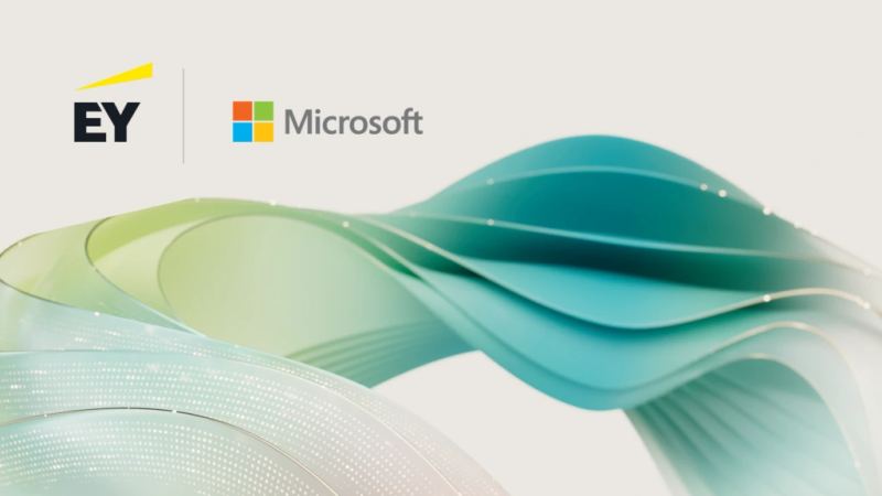 Microsoft and EY visual about moving enterprise AI from pilots into scaled execution.