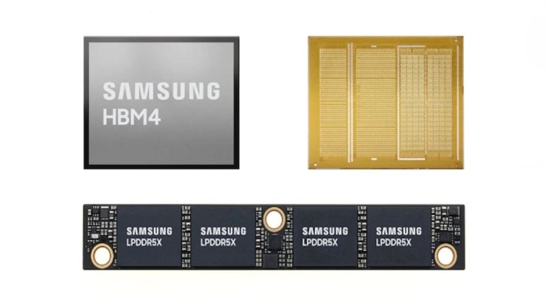 Editorial visual for Samsung HBM4E memory shipments and the AI infrastructure supply race.