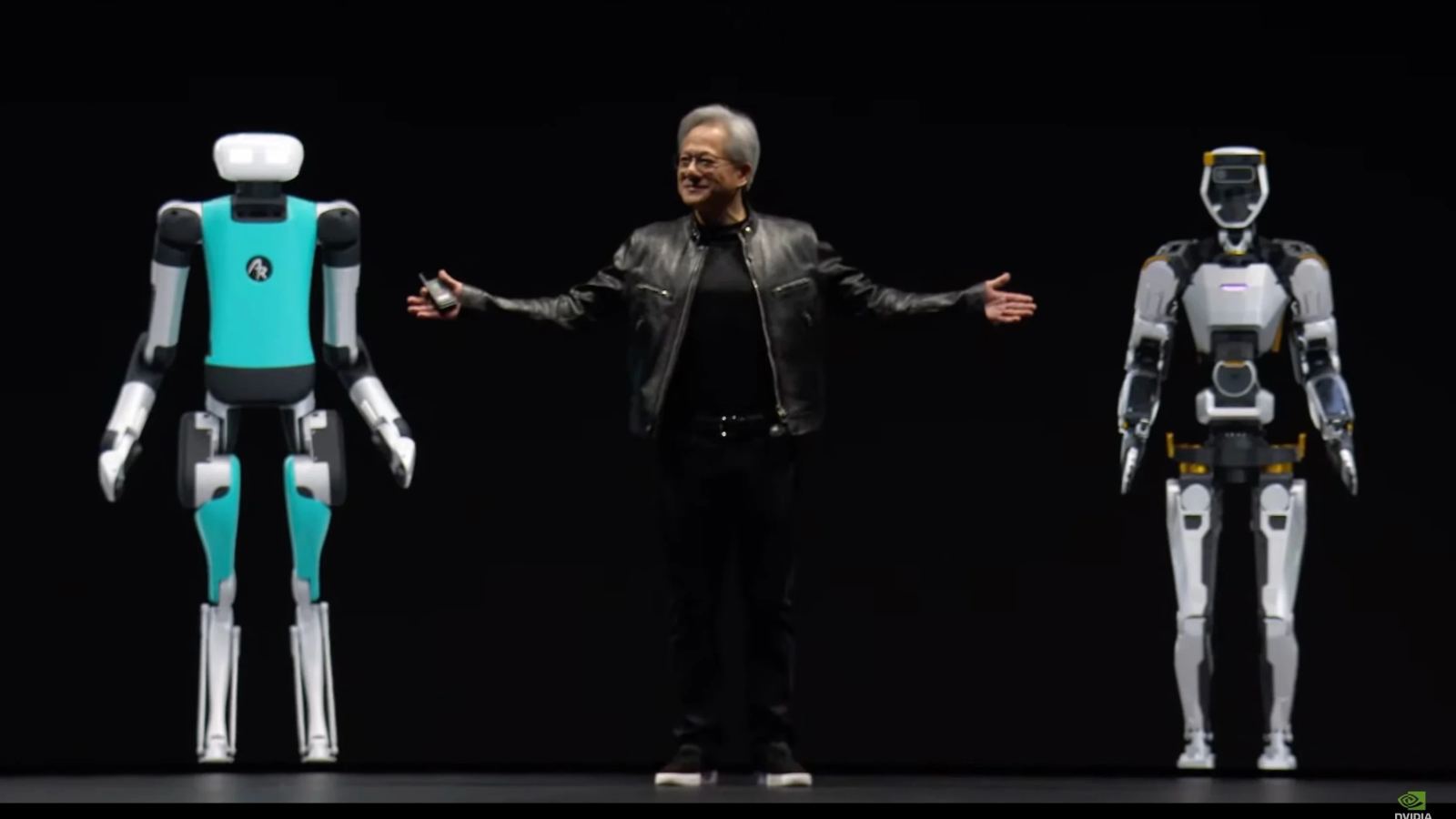 Concept image representing NVIDIA's GR00T reference humanoid robot for academic robotics research and physical AI training.