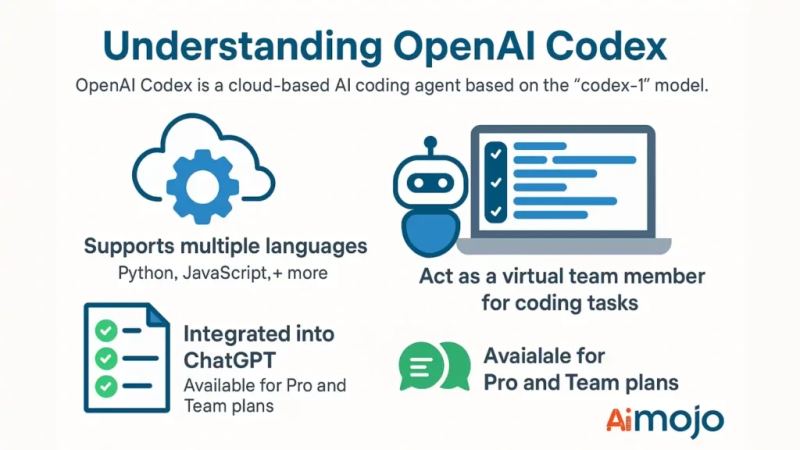 Concept image representing Codex moving from software coding tasks into broader knowledge-work automation across documents, analysis, and research.