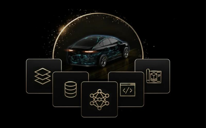 Concept image representing a reasoning-based autonomy stack for robotaxis and physical AI systems.