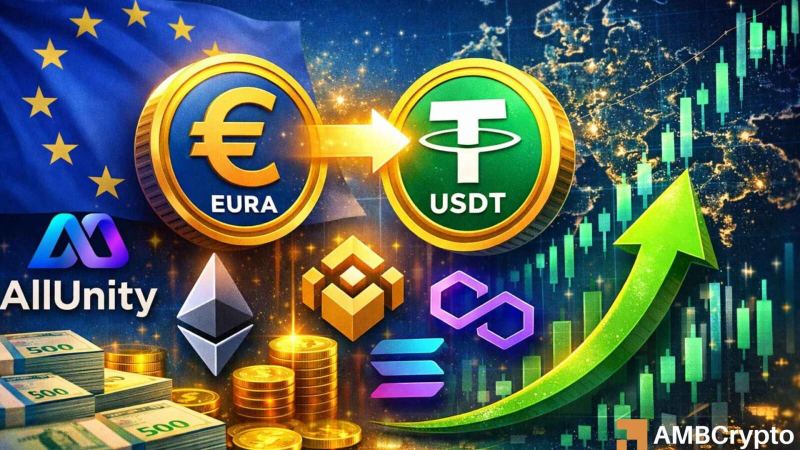 Concept image representing euro-backed stablecoin settlement, compliant digital liquidity, and cross-border blockchain payments.