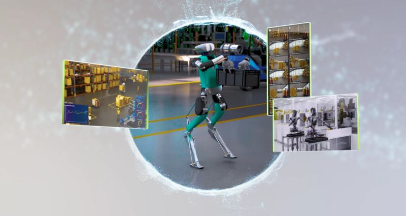 Concept image representing a full-stack robotics platform with embodied AI, multimodal sensors, and deployable autonomy.