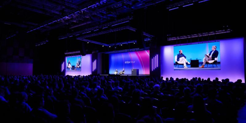 Stripe event photo used for its UK AI economy and global commerce announcement