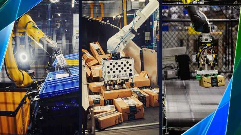Warehouse robots and industrial automation systems expanding across logistics and manufacturing operations
