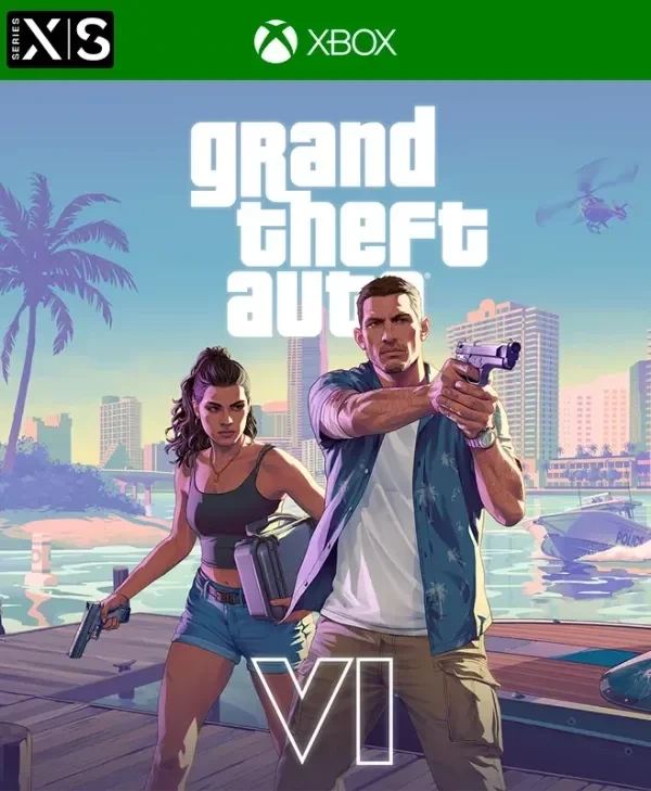 Grand Theft Auto VI style open-world city imagery representing blockbuster console launch momentum