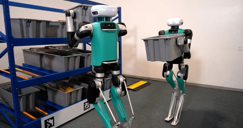 Humanoid robotics and industrial automation imagery representing commercial safety and scaling