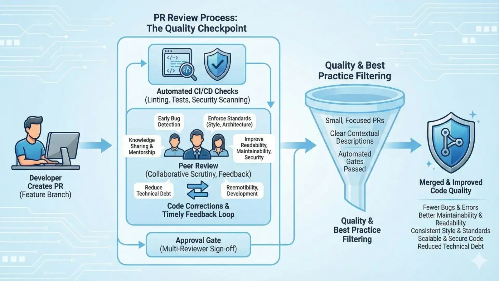 GitHub code quality findings flowing through API-driven software delivery pipelines