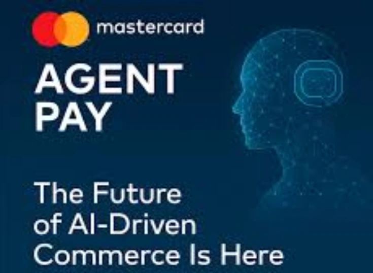 Digital payment network graphic representing AI agents making authenticated purchases