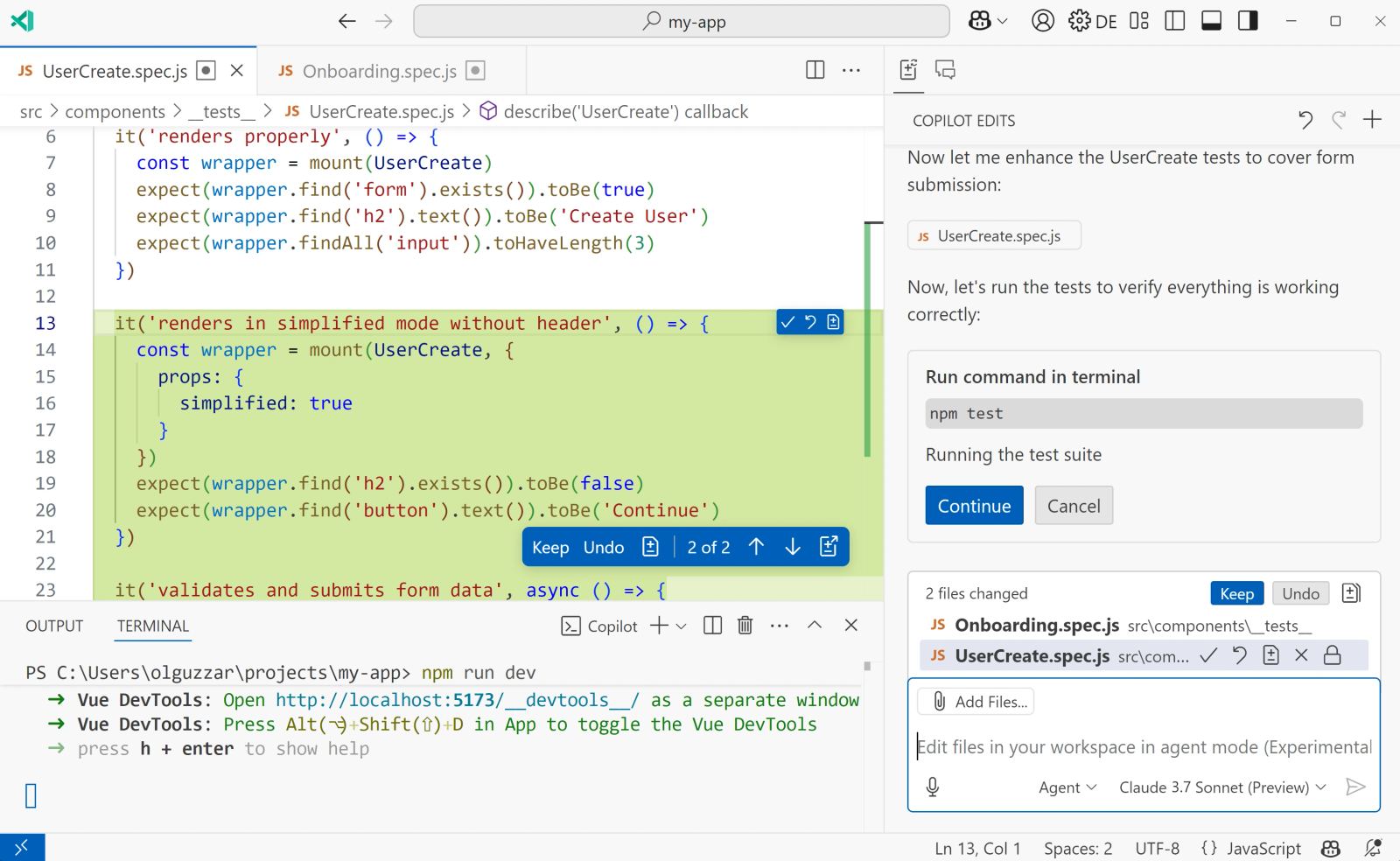 GitHub Copilot desktop and code review workflow illustration