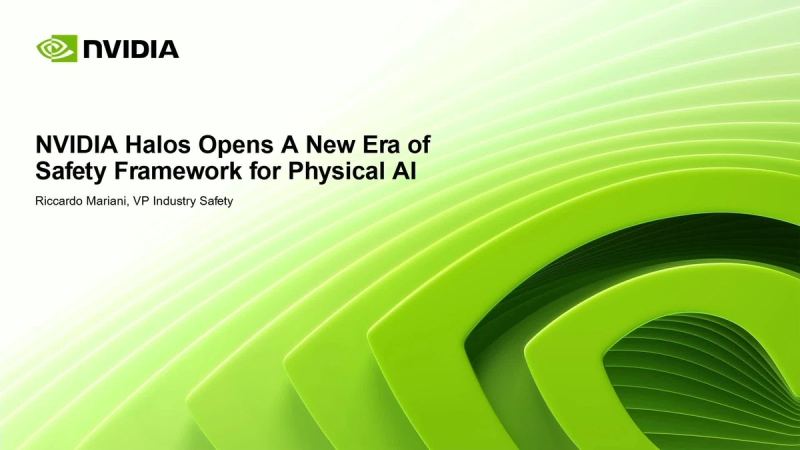 Robotics safety architecture graphic representing NVIDIA Halos and industrial humanoids
