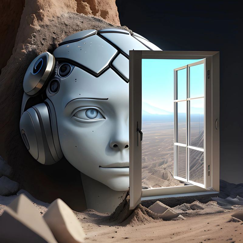 Illustration representing an AI teammate working inside a team collaboration workspace