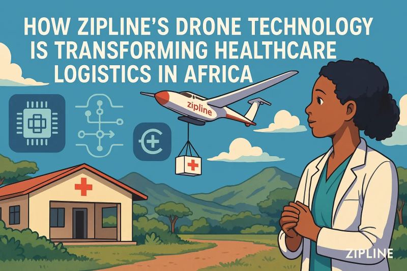 Zipline autonomous delivery drone serving African communities
