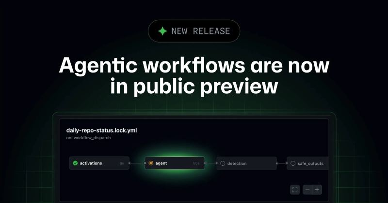 GitHub Agentic Workflows announcement graphic
