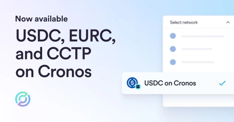 Обложка объявления Circle для USDC, EURC и CCTP на Cronos