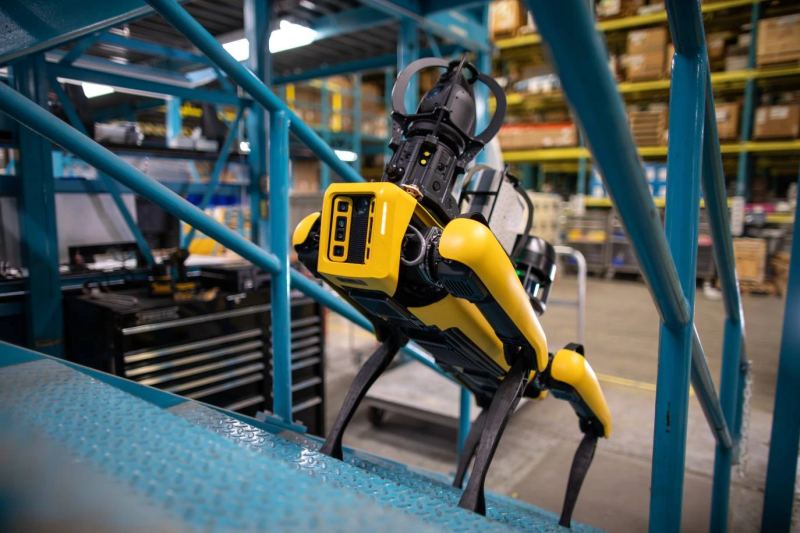 Boston Dynamics Orbit and Gemini Robotics inspection artwork