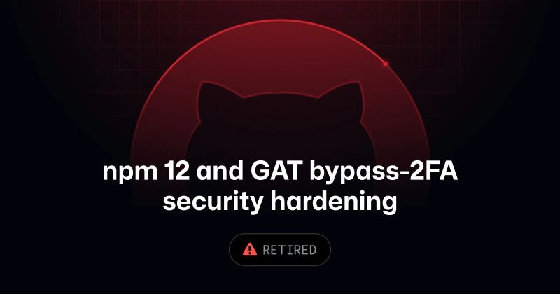 GitHub npm security announcement image for npm v12 install-time security defaults