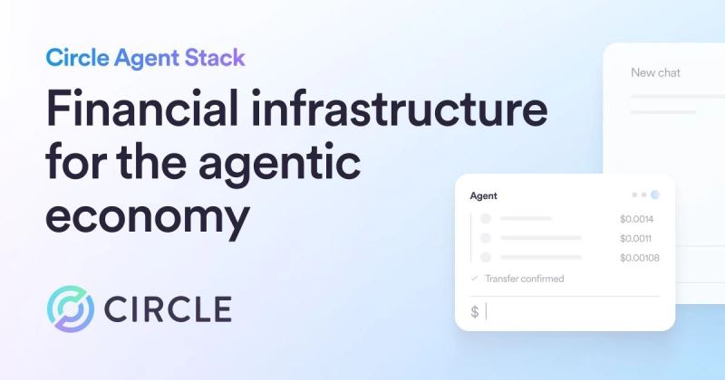 Obra de arte de Circle Agent Stack que representa la infraestructura impulsada por el USDC para agentes autónomos