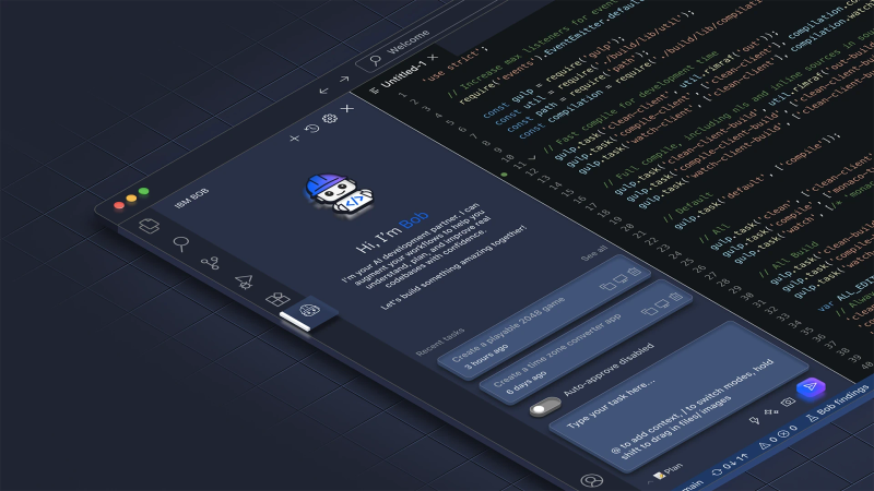 Imagen social de IBM Bob para el anuncio de desarrollo de software multiagente