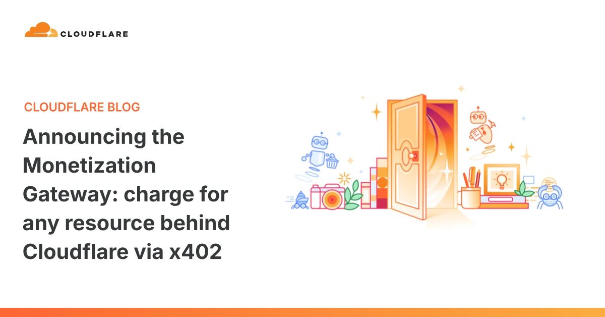 Cloudflare Monetization Gateway announcement graphic