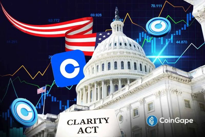 Digital asset policy hearing concept with blockchain market structure and regulatory rulebook imagery.