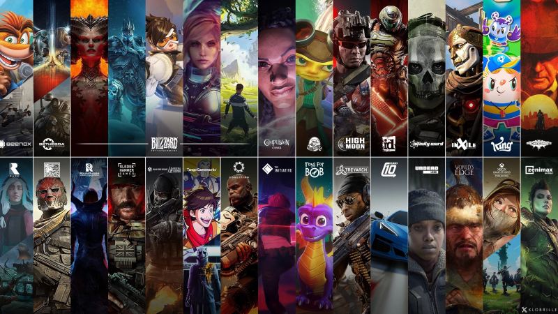 Xbox-Dashboard mit Dienststatuswarnung neben einer digitalen Spielebibliothek