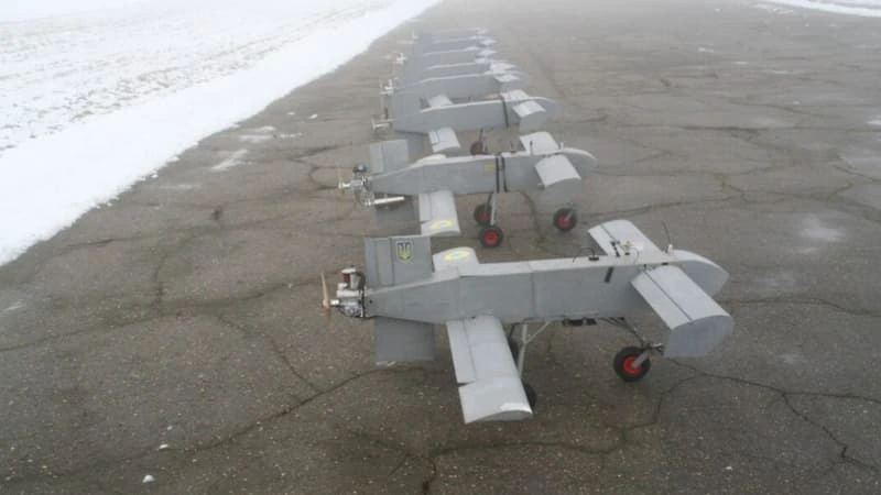 Military drone production and air-defense infrastructure in a wartime industrial setting
