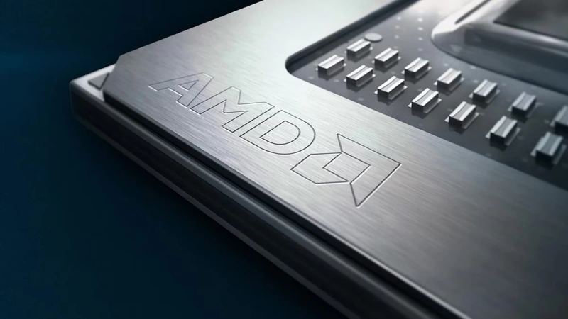 AMD EPYC server processor and data-center infrastructure image.