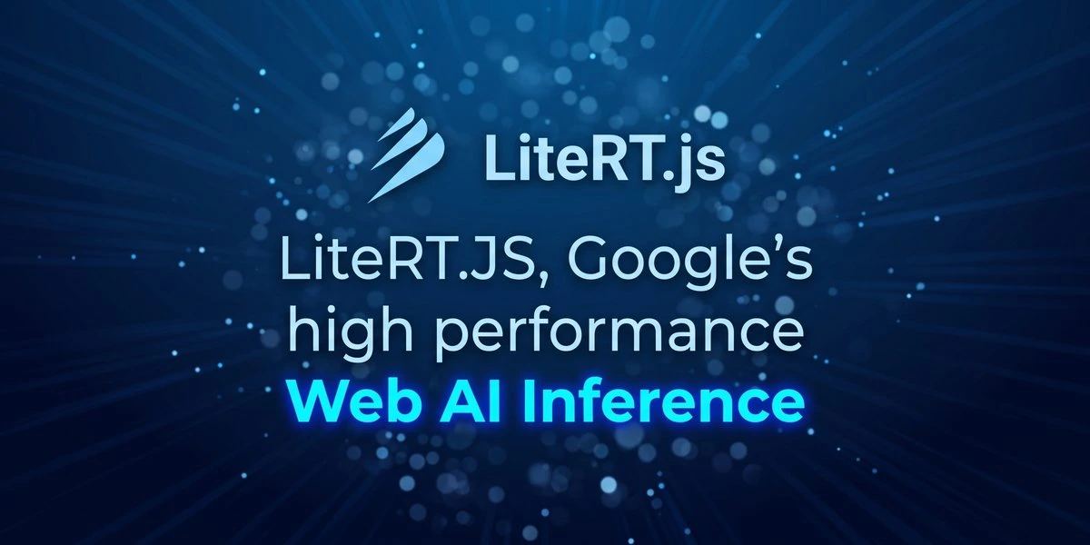 Google LiteRT.js browser AI inference illustration.