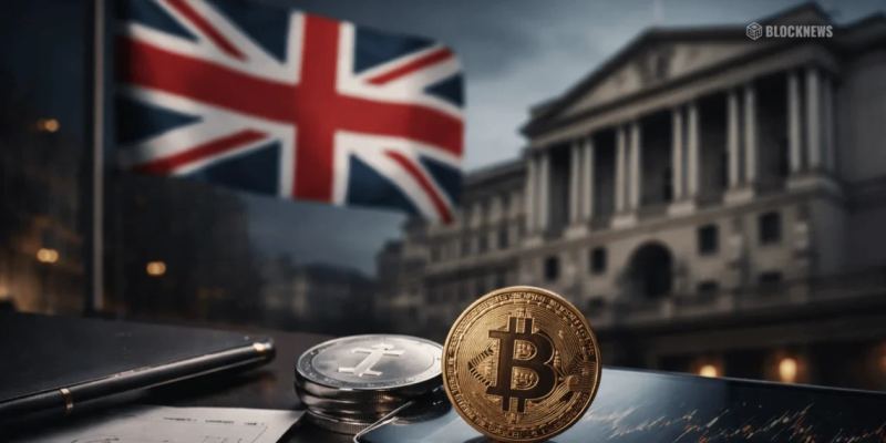 Illustration of a pound sterling coin connected to regulated digital payment rails.