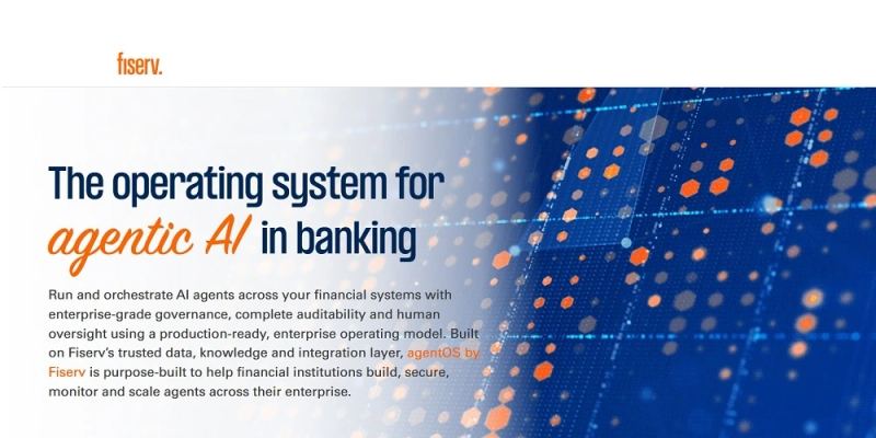 A banking operations concept image representing governed AI agents and financial workflows.