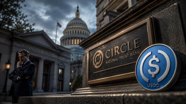 Institutional digital asset custody and stablecoin settlement infrastructure represented by a regulated financial operations desk.