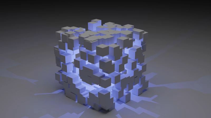 Abstract blockchain network visualization representing tokenized collateral.