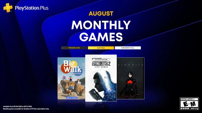 Обложка августовской линейки игр PlayStation Plus.