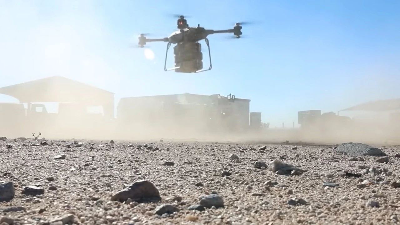 Experimental heavy-lift drone flying in the DARPA Lift Challenge.