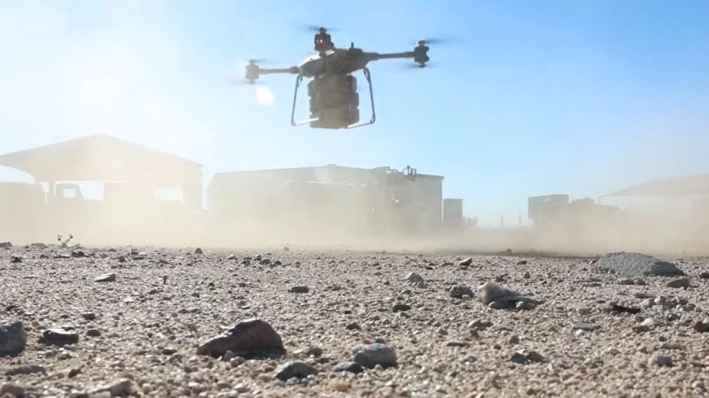 Experimental heavy-lift drone flying in the DARPA Lift Challenge.