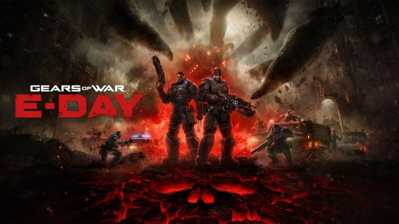 Gears of War E-Day-ის პერსონაჟები ბრძოლისთვის ემზადებიან.