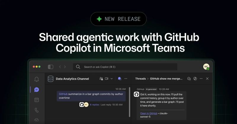 GitHub Copilot working inside a Microsoft Teams code channel