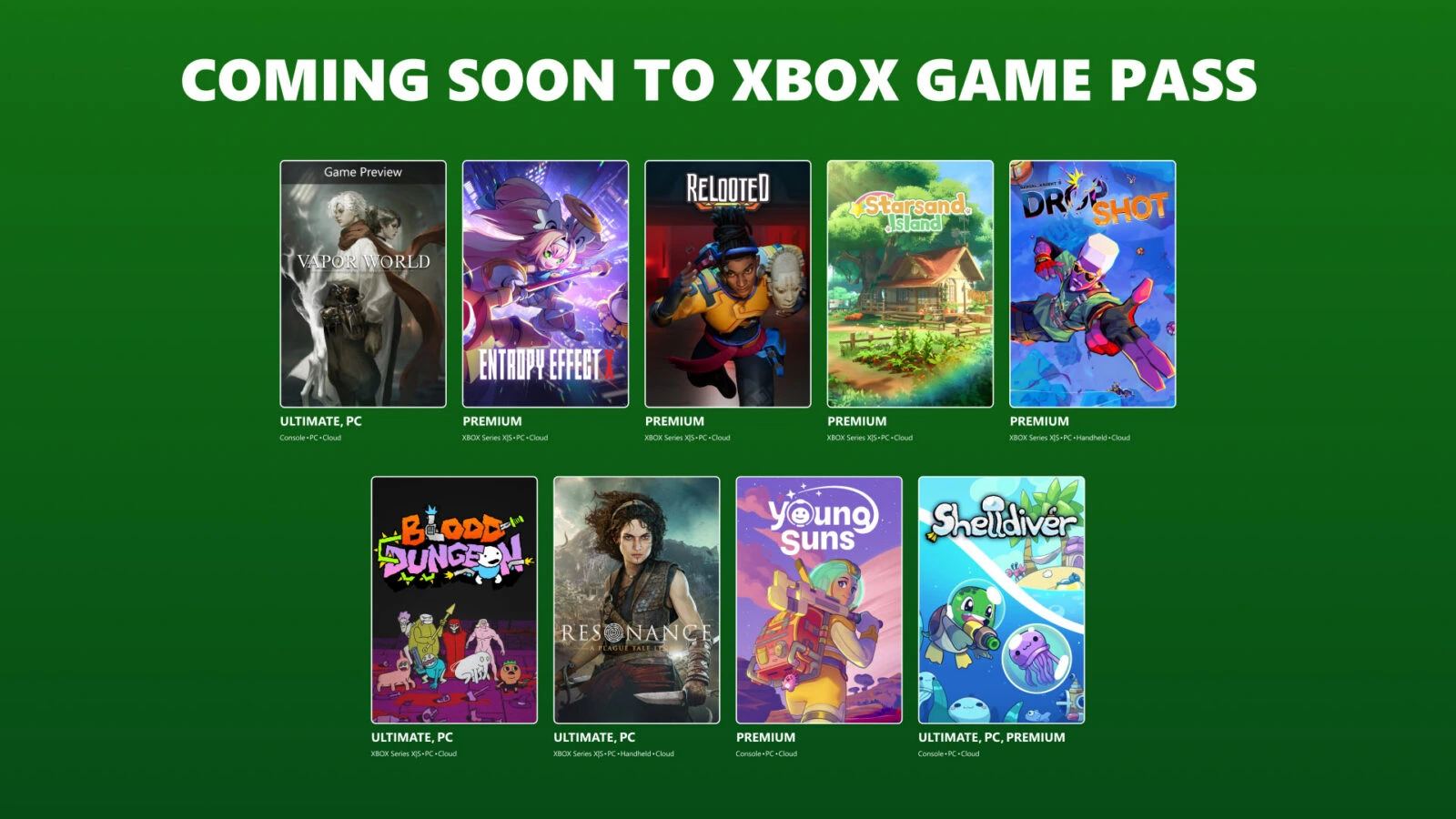 Xbox Game Pass coming-soon graphic showing late-August lineup.