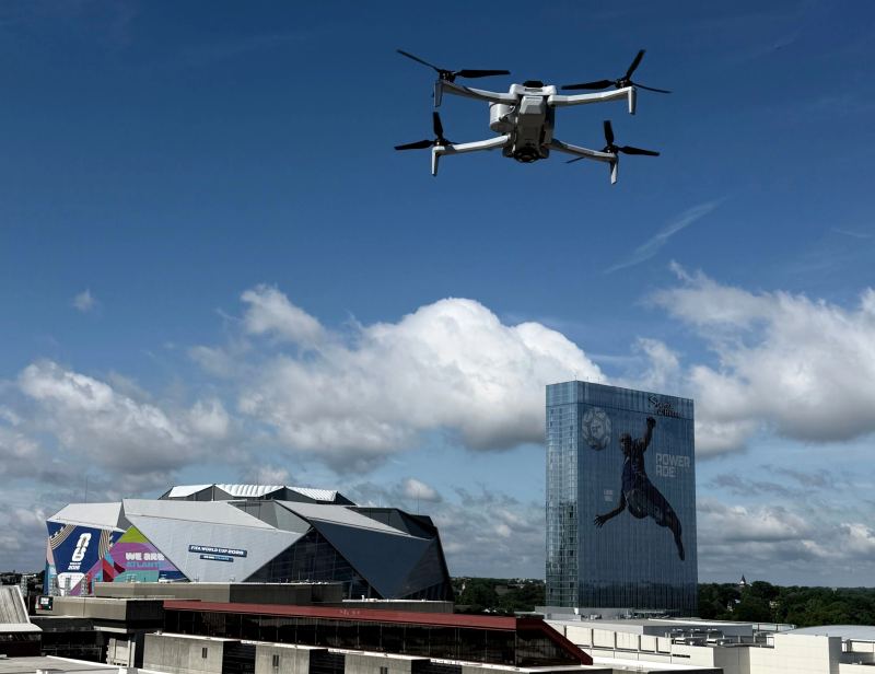 Editorial image from Skydio showing public safety drone operations