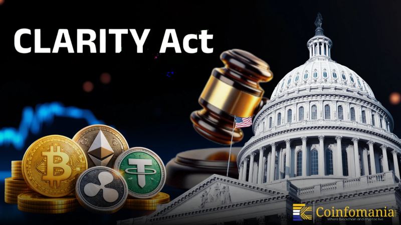 A digital illustration representing regulatory frameworks in the cryptocurrency space, featuring a balance scale with blockchain blocks and legal documents.