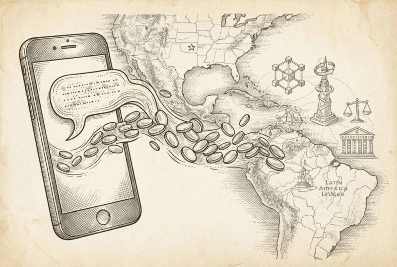 Félix Pago cross-border conversational remittance mobile interface hero