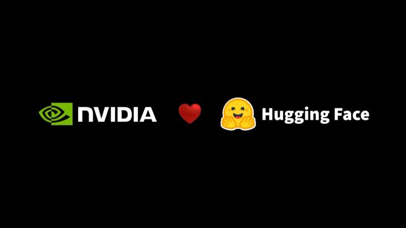 Nvidia and Hugging Face executive partnership graphic and corporate branding banner