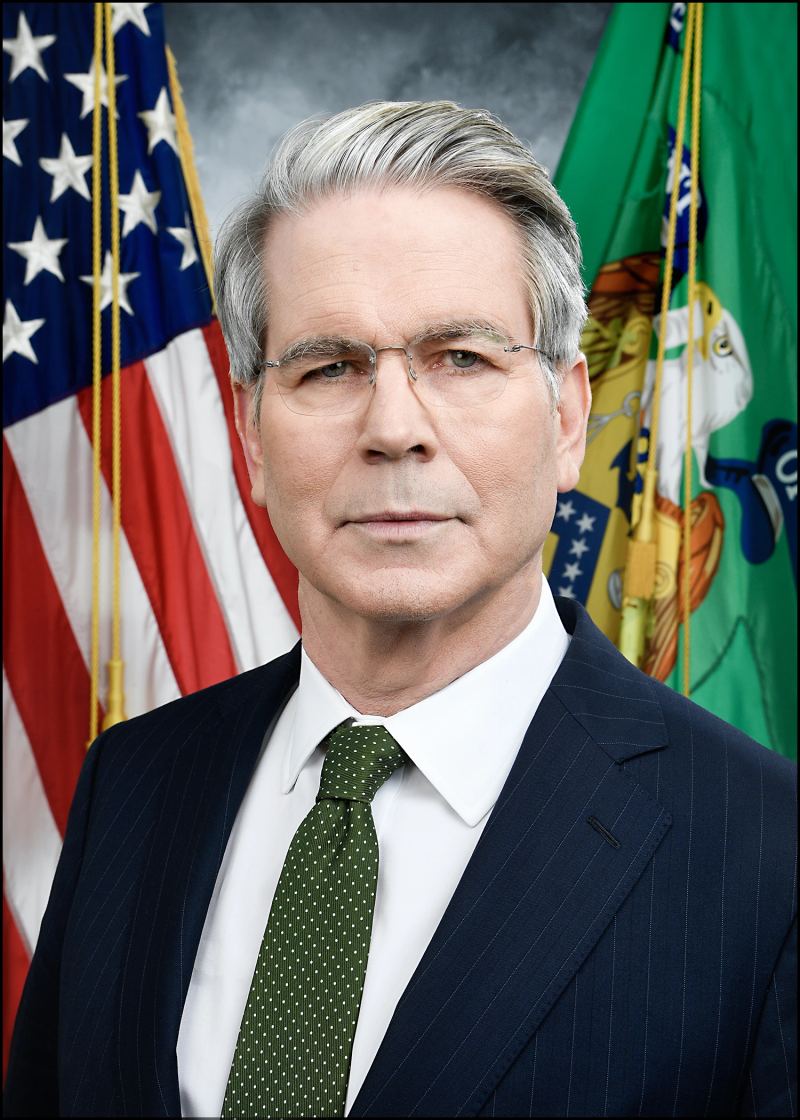 Official executive portrait of US Treasury Secretary Scott Bessent.