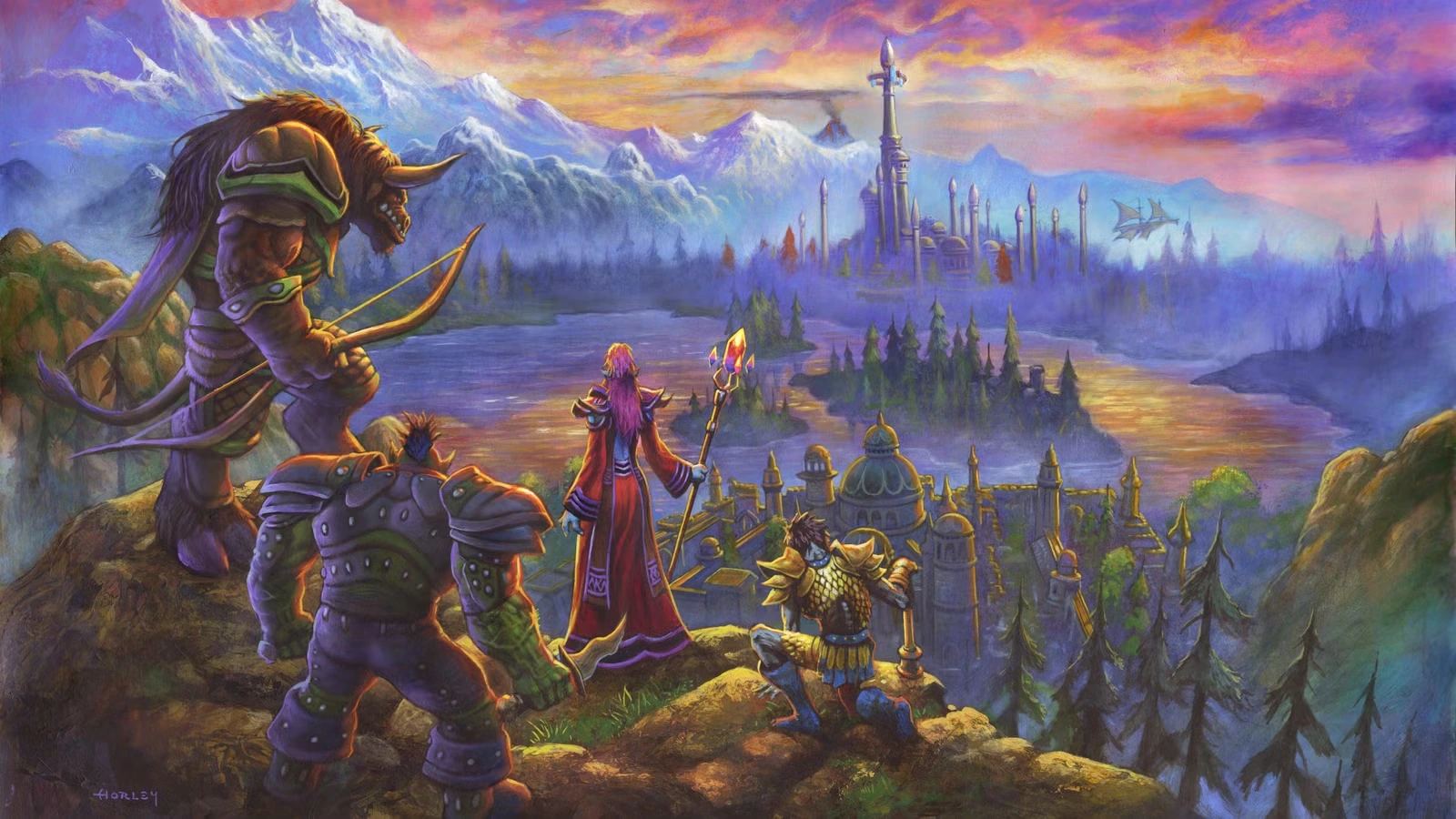 Official promotional key art showcasing Horde warriors in World of Warcraft Classic Plus