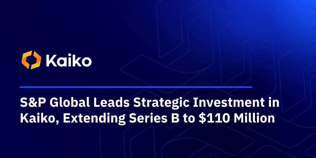 Kaiko and S&P Global strategic digital asset infrastructure investment graphic